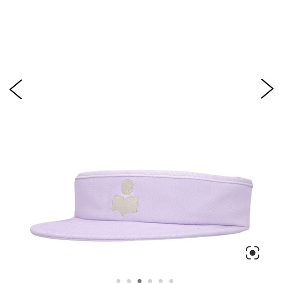 NWT Isabel Marant Women’s Tyry Visor Lilac Light Purple Hat Cotton One Size main image 6